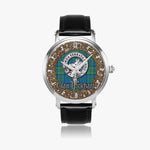 Scottish Lockhart Celtic Circle Silver Automatic Watch Size 46mm