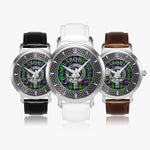 Clan Farquharson Crest & Tartan Knot Sterling Silver Unisex Automatic Watch (Silver) Size 46mm