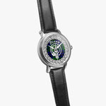 Dixon Scottish Clan Tartan Crest Badge Silver Automatic Watch Size 46mm