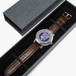 Eliott Scottish Clan Tartan Crest Badge Silver Automatic Watch Size 46mm