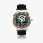 Scottish Murray of Athole Celtic Circle Silver Automatic Watch Size 46mm