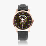 Scottish Cochrane Family Crest Quartz Watch With Leather Strap - Tartan Watch Instafamous Quartz Leather Strap Plaid Watch