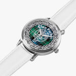 Forbes Ancient Scottish Clan Tartan Crest Badge Silver Automatic Watch Size 46mm