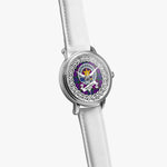 Wardlaw Scottish Clan Tartan Crest Badge Silver Automatic Watch Size 46mm