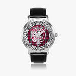 Scottish Little Clan Tartan Crest Badge Silver Automatic Watch Size 46mm