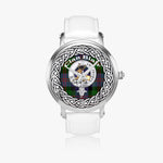 Scottish Blair Clan Tartan Crest Badge Silver Automatic Watch Size 46mm