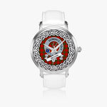 Herries Scottish Clan Tartan Crest Badge Silver Automatic Watch Size 46mm