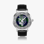 Dixon Scottish Clan Tartan Crest Badge Silver Automatic Watch Size 46mm
