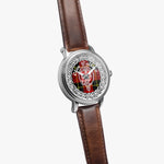 Scottish Wallace Clan Tartan Crest Badge Silver Automatic Watch Size 46mm