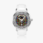 Stirling (of Keir) Scottish Clan Tartan Crest Badge Silver Automatic Watch Size 46mm