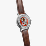 Darroch Scottish Clan Tartan Crest Badge Silver Automatic Watch Size 46mm