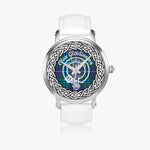 Scottish Glendinning Clan Tartan Crest Badge Silver Automatic Watch Size 46mm