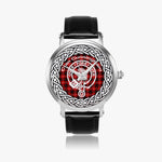 Scottish Cunningham Clan Tartan Crest Badge Silver Automatic Watch Size 46mm