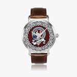 Sinclair Scottish Clan Tartan Crest Badge Silver Automatic Watch Size 46mm