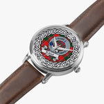 Dalziel Scottish Clan Tartan Crest Badge Silver Automatic Watch Size 46mm