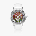 Scottish Forrester Clan Tartan Crest Badge Silver Automatic Watch Size 46mm