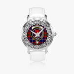 Pentland Scottish Clan Tartan Crest Badge Silver Automatic Watch Size 46mm