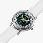 Scottish Abercrombie Scottish Clan Tartan Crest Badge Silver Automatic Watch Size 46mm