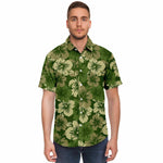 Men Hawaiian Shirt Epic Hibiscus Hawaiian Floral Aloha Camo Hawaiian Men Short Sleeve Shirt