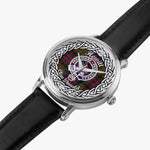 Hewitt Scottish Clan Tartan Crest Badge Silver Automatic Watch Size 46mm