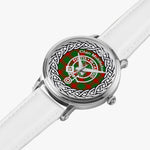 Scottish Middleton Clan Tartan Crest Badge Silver Automatic Watch Size 46mm