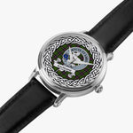 Cochrane Scottish Clan Tartan Crest Badge Silver Automatic Watch Size 46mm