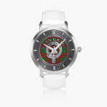 Clan Grant Crest & Tartan Knot Sterling Silver Unisex Automatic Watch (Silver) Size 46mm