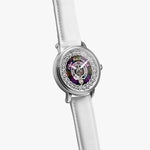 Scottish MacDonald Clan Tartan Crest Badge Silver Automatic Watch Size 46mm