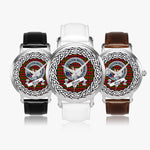 Skene Scottish Clan Tartan Crest Badge Silver Automatic Watch Size 46mm