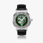 Scottish Primrose Clan Tartan Crest Badge Silver Automatic Watch Size 46mm