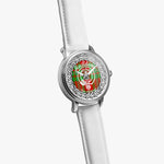 MacAdams Scottish Clan Tartan Crest Badge Silver Automatic Watch Size 46mm