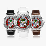Seton Scottish Clan Tartan Crest Badge Silver Automatic Watch Size 46mm