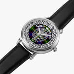 Scottish Watson Clan Tartan Crest Badge Silver Automatic Watch Size 46mm
