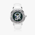 MacKenzie Scottish Clan Tartan Crest Badge Silver Automatic Watch Size 46mm
