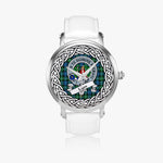 Lyon Scottish Clan Tartan Crest Badge Silver Automatic Watch Size 46mm
