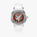 Cruickshanks Scottish Clan Tartan Crest Badge Silver Automatic Watch Size 46mm