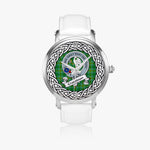 Cranstoun Scottish Clan Tartan Crest Badge Silver Automatic Watch Size 46mm