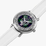 Calder Clan Tartan Crest Badge Silver Automatic Watch Size 46mm