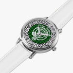 Scottish Arthur Clan Tartan Crest Badge Silver Automatic Watch Size 46mm