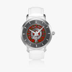 Clan Nicholson Crest & Tartan Knot Sterling Silver Unisex Automatic Watch (Silver) Size 46mm