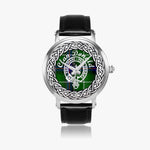 Macdonald, Mcdonald or Donald Clan Scottish tartan Silver Automatic Watch Size 46mm