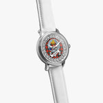 Chisholm Scottish Clan Tartan Crest Badge Silver Automatic Watch Size 46mm