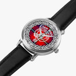 Scottish Haig Clan Tartan Crest Badge Silver Automatic Watch Size 46mm