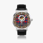 Scottish MacTavish Celtic Circle Silver Automatic Watch Size 46mm