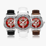 Scottish MacQuarrie Clan Tartan Crest Badge Silver Automatic Watch Size 46mm