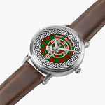 Scottish Middleton Clan Tartan Crest Badge Silver Automatic Watch Size 46mm