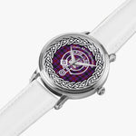 Scottish Montgomery Clan Tartan Crest Badge Silver Automatic Watch Size 46mm