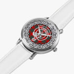 Cumming Clan Tartan Crest Badge Silver Automatic Watch Size 46mm