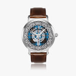 Scottish Angus Clan Tartan Crest Badge Silver Automatic Watch Size 46mm