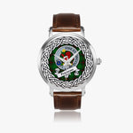 Primrose Scottish Clan Tartan Crest Badge Silver Automatic Watch Size 46mm